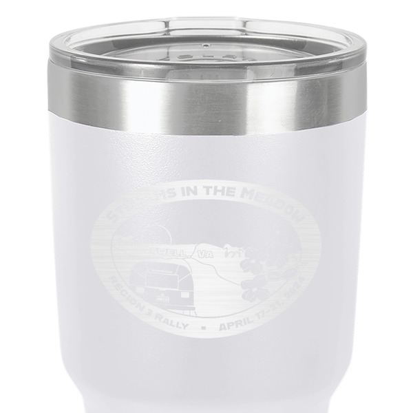 Region 3 - 2024 Rally 30 oz Stainless Steel Ringneck Tumbler - White - Close Up
