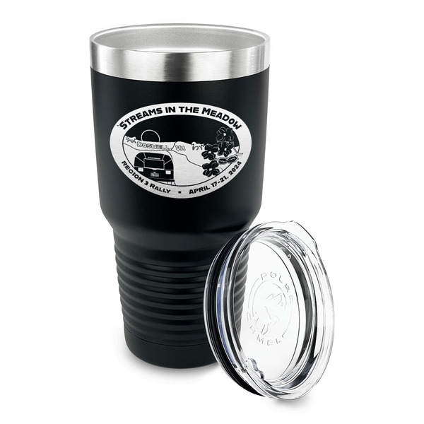Region 3 - 2024 Rally 30 oz Stainless Steel Ringneck Tumblers - Black - LID OFF