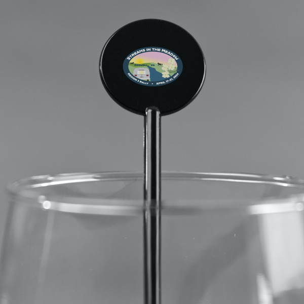 Region 3 - 2024 Rally Black Plastic 5.5" Stir Stick - Round - Main