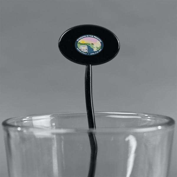 Region 3 - 2024 Rally Black Plastic 7" Stir Stick - Oval - Main