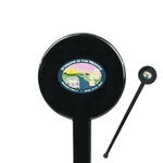 Region 3 - 2024 Rally 7" Round Plastic Stir Sticks - Black - Single-Sided