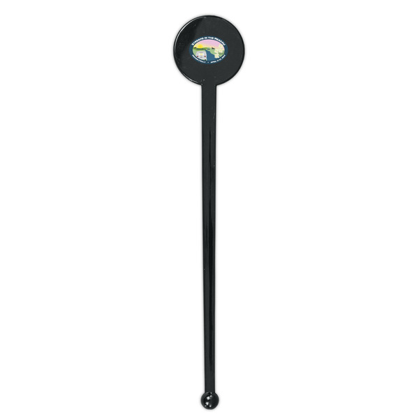 Region 3 - 2024 Rally Black Plastic 7" Stir Stick - Round - Single Stick