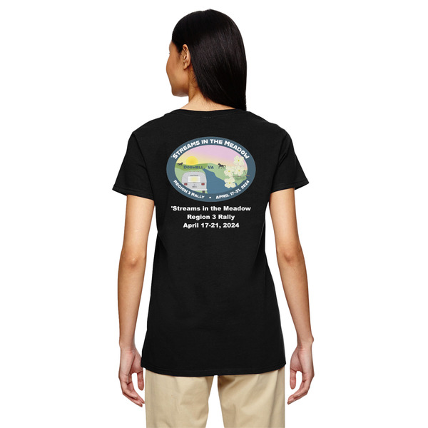 Region 3 - 2024 Rally Black V-Neck T-Shirt on Model - Back