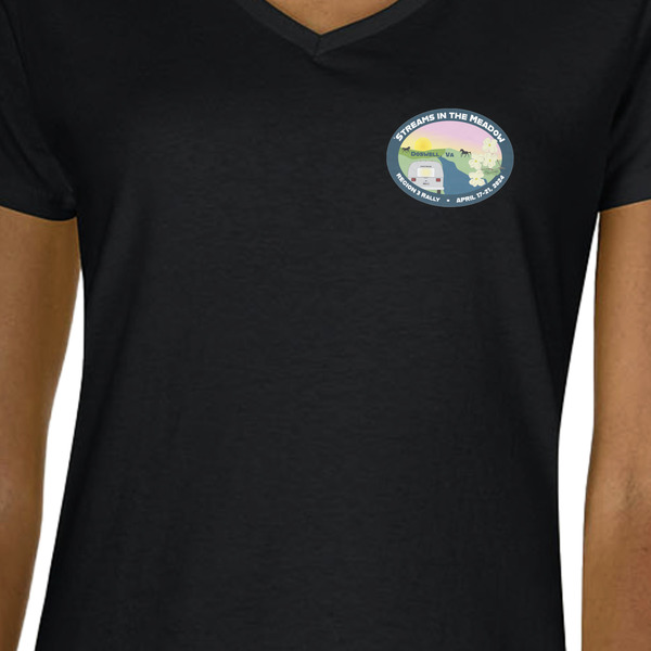 Region 3 - 2024 Rally Black V-Neck T-Shirt on Model - CloseUp