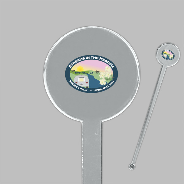 Region 3 - 2024 Rally Clear Plastic 7" Stir Stick - Round - Closeup