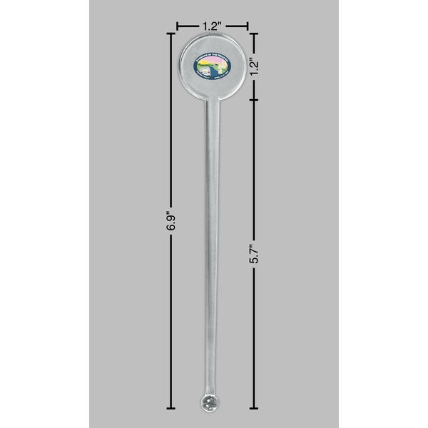 Region 3 - 2024 Rally Clear Plastic 7" Stir Stick - Round - Dimensions