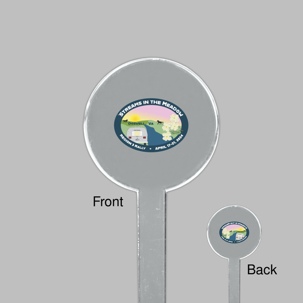 Region 3 - 2024 Rally Clear Plastic 7" Stir Stick - Round - Front & Back