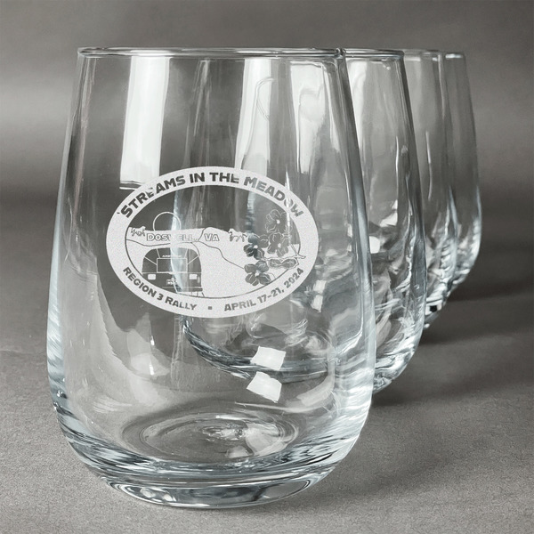 Custom Region 3 - 2024 Rally Stemless Wine Glasses - Laser Engraved- Set of 4