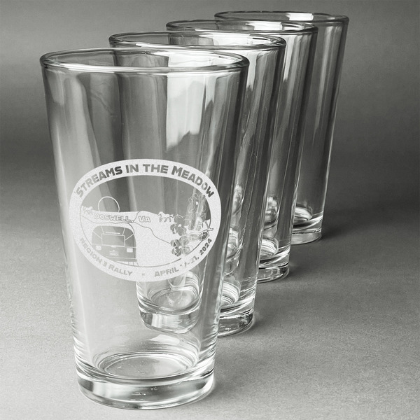 Region 3 - 2024 Rally Set of Four Engraved Pint Glasses - Set View