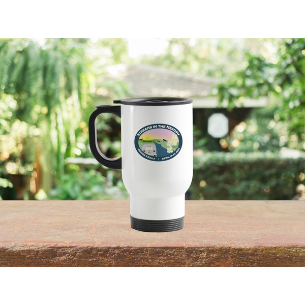 Region 3 - 2024 Rally Stainless Steel Travel Mug with Handle Lifestyle White