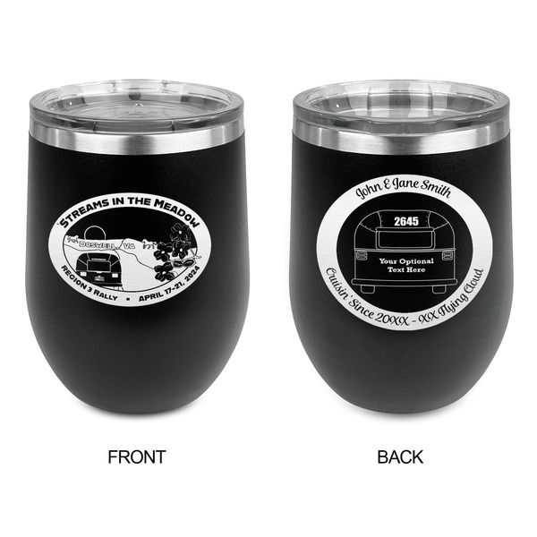 Region 3 - 2024 Rally Stainless Wine Tumblers - Black - Double Sided - Approval