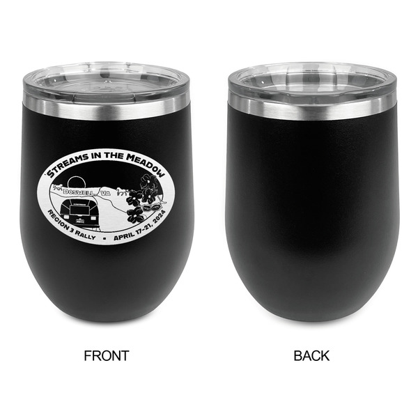 Region 3 - 2024 Rally Stainless Wine Tumblers - Black - Single Sided - Approval