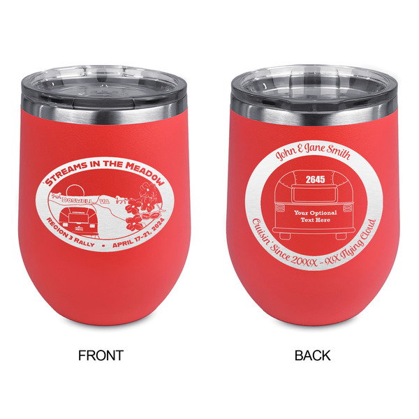 Region 3 - 2024 Rally Stainless Wine Tumblers - Coral - Double Sided - Approval