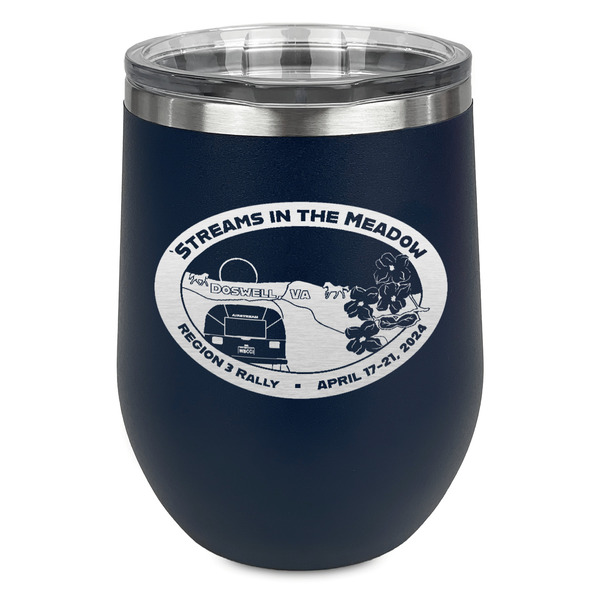Region 3 - 2024 Rally Stainless Wine Tumblers - Navy - Single Sided - Front