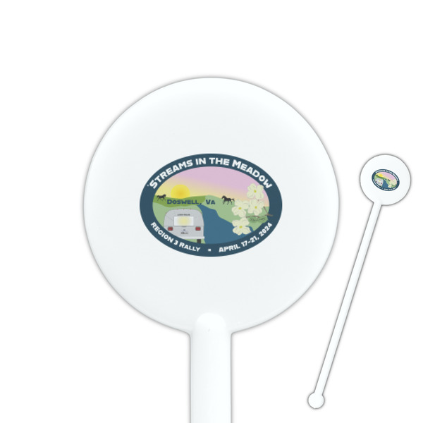 Custom Region 3 - 2024 Rally 5.5" Round Plastic Stir Sticks - White - Single-Sided