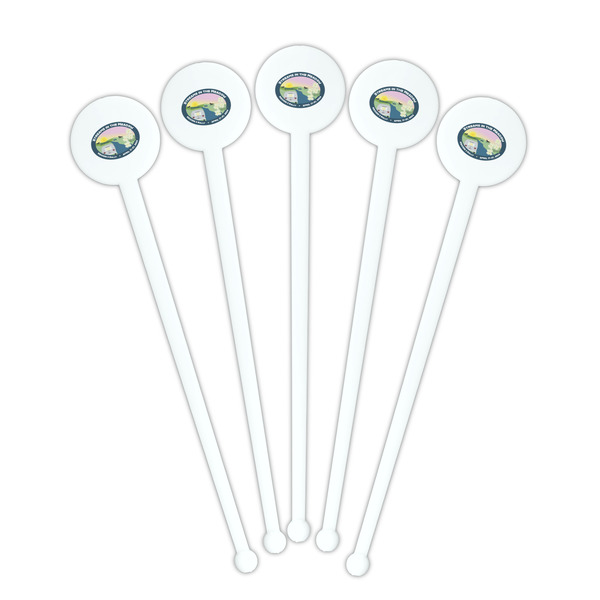 Region 3 - 2024 Rally White Plastic 7" Stir Stick - Round - Fan View
