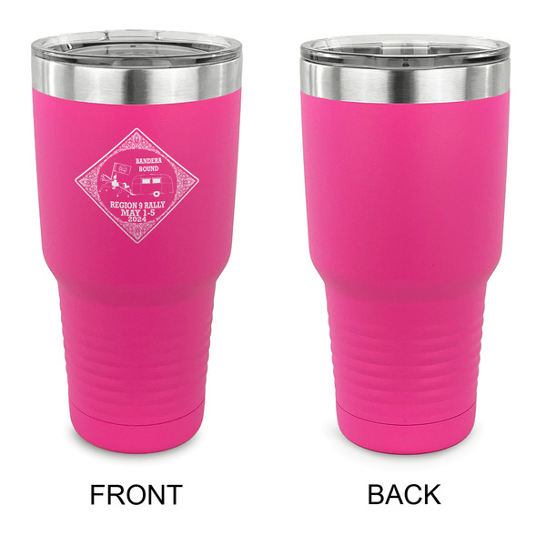 Bandera Region 9 Rally 30 oz Stainless Steel Ringneck Tumblers - Pink - Single Sided - APPROVAL