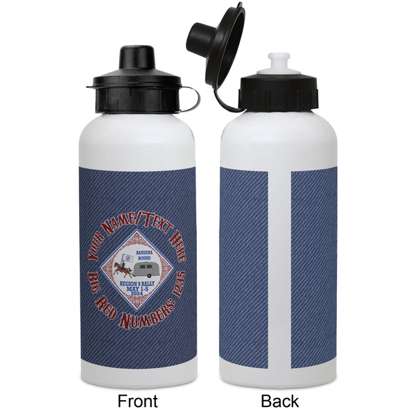 Bandera Region 9 Rally Aluminum Water Bottle - White APPROVAL
