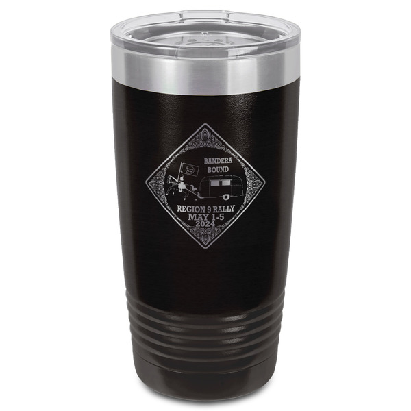 Bandera Region 9 Rally Black Polar Camel Tumbler - 20oz - Front