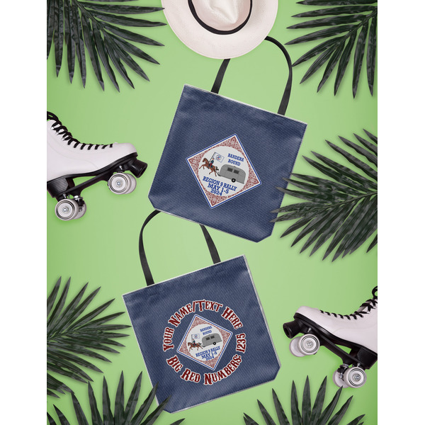 Bandera Region 9 Rally Canvas Tote Lifestyle Front and Back- 13x13