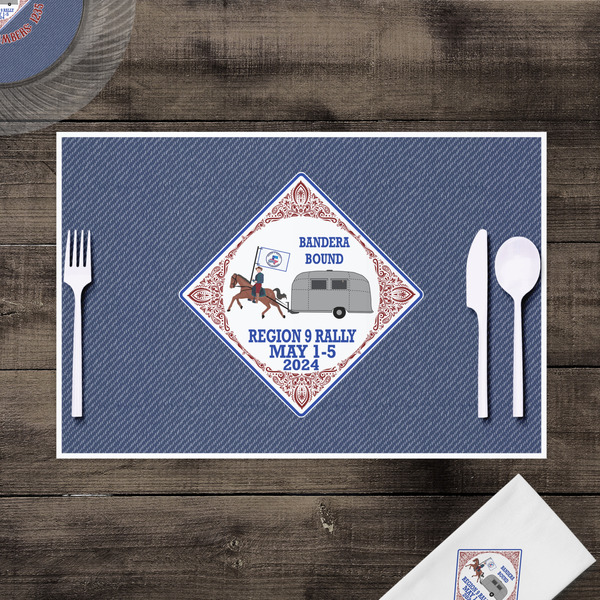 Bandera Region 9 Rally Disposable Paper Placemat - In Context