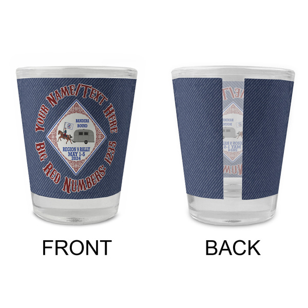 Bandera Region 9 Rally Glass Shot Glass - Standard - Front & Back