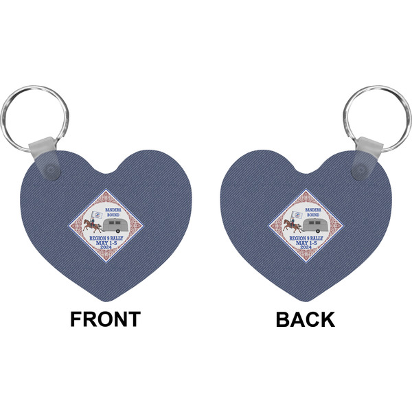 Bandera Region 9 Rally Heart Keychain (Front + Back)