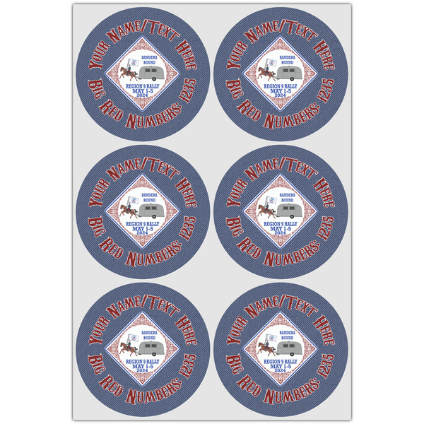 Bandera Region 9 Rally Icing Circle - Large - Set of 6