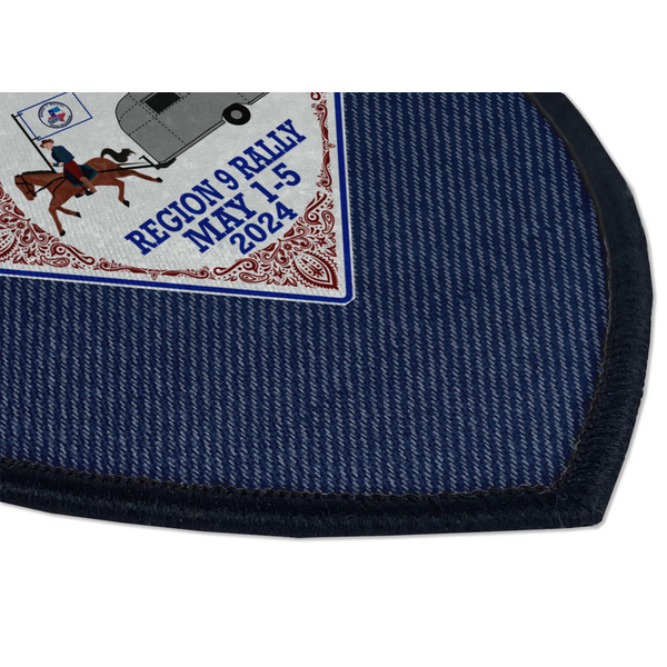 Bandera Region 9 Rally Iron On Patch - Shield - Style B - Closeup