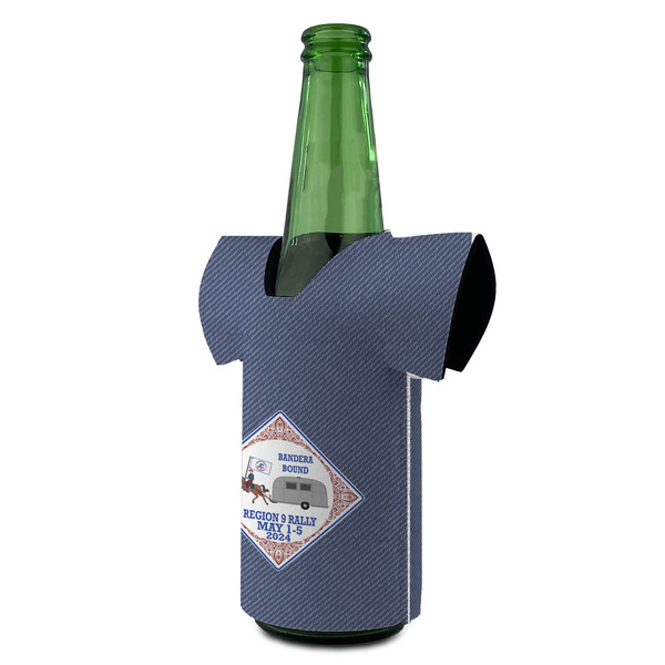 Bandera Region 9 Rally Jersey Bottle Cooler - ANGLE (on bottle)