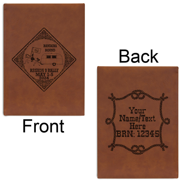 Bandera Region 9 Rally Leatherette Journals - Large - Double Sided - Front & Back View