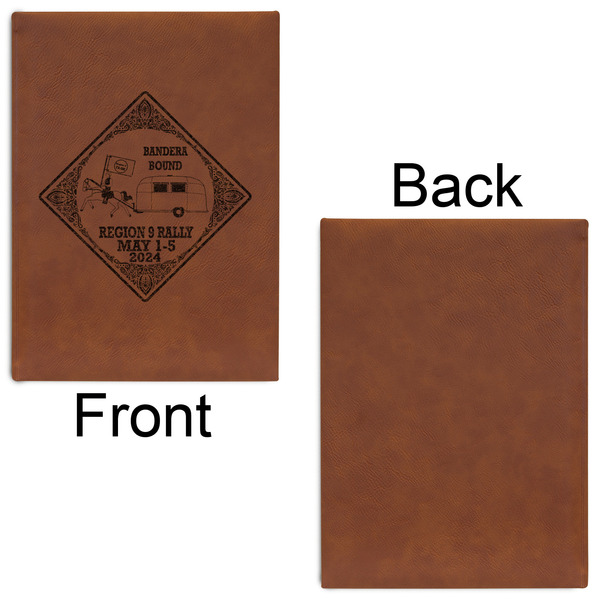 Bandera Region 9 Rally Leatherette Sketchbooks - Large - Single Sided - Front & Back View