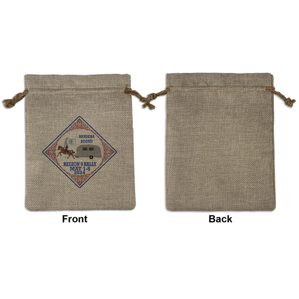 Bandera Region 9 Rally Medium Burlap Gift Bag - Front Approval