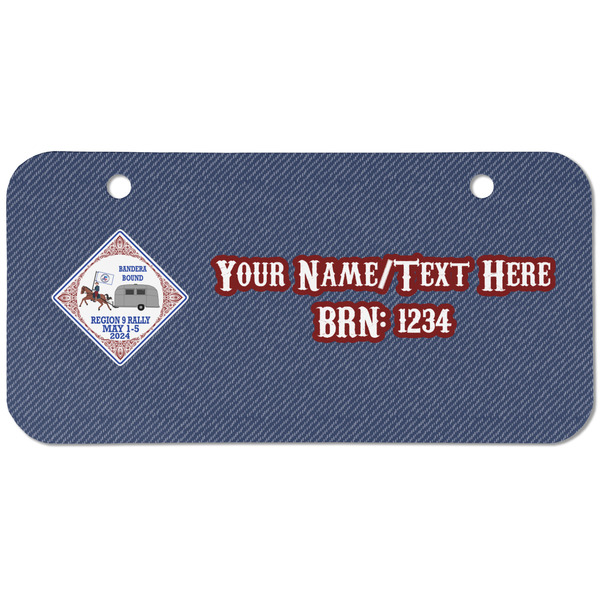 Bandera Region 9 Rally Mini Bicycle License Plate - Two Holes