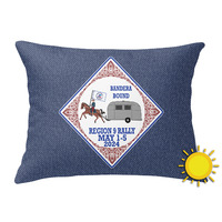 Bandera Region 9 Rally Design Outdoor Pillow