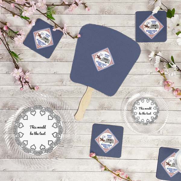 Bandera Region 9 Rally Party Supplies Combination Image - All items - Plates, Coasters, Fans