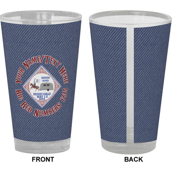 Bandera Region 9 Rally Pint Glass - Full Color - Front & Back Views