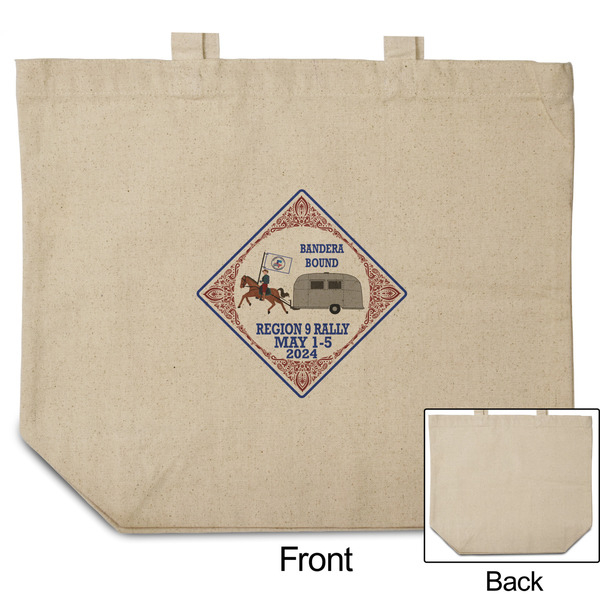 Bandera Region 9 Rally Reusable Cotton Grocery Bag - Front & Back View