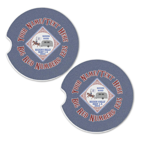 Bandera Region 9 Rally Sandstone Car Coasters - Set of 2