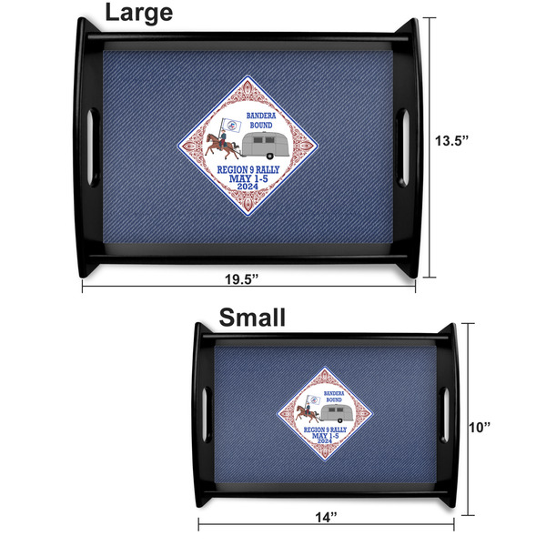 Bandera Region 9 Rally Serving Tray Black Sizes