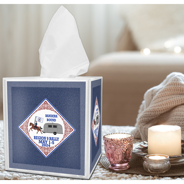 Bandera Region 9 Rally Tissue Box - Lifestyle