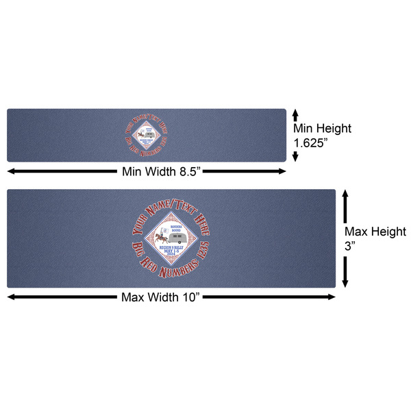Bandera Region 9 Rally Water Bottle Labels w/ Dimensions
