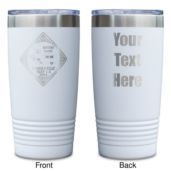 Bandera Region 9 Rally White Polar Camel Tumbler - 20oz - Double Sided - Approval