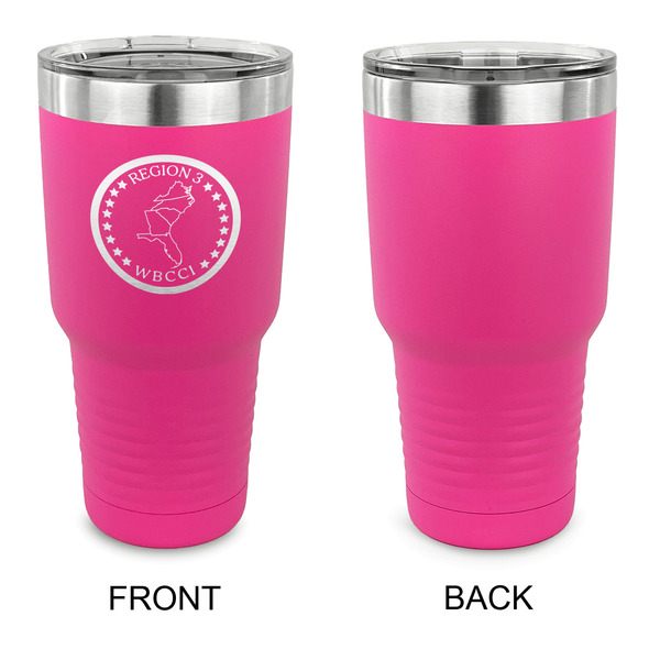 Region 3 Logo 30 oz Stainless Steel Ringneck Tumblers - Pink - Single Sided - APPROVAL