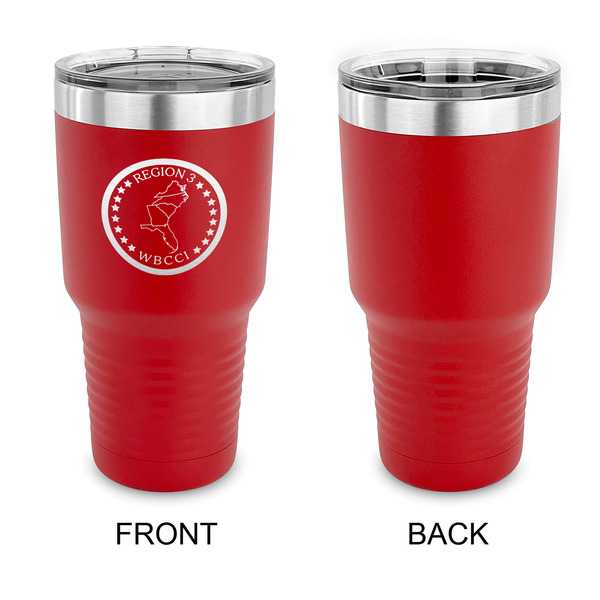 Region 3 Logo 30 oz Stainless Steel Ringneck Tumblers - Red - Single Sided - APPROVAL