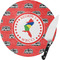 Region 3 Logo Round Glass Cutting Board - Small