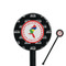 Region 3 Logo 5.5" Round Plastic Stir Sticks - Black - Single-Sided