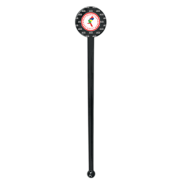 Region 3 Logo Black Plastic 7" Stir Stick - Round - Single Stick