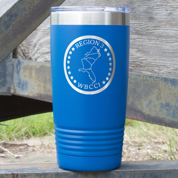Custom Region 3 Logo 20 oz Stainless Steel Tumbler - Royal Blue - Double-Sided