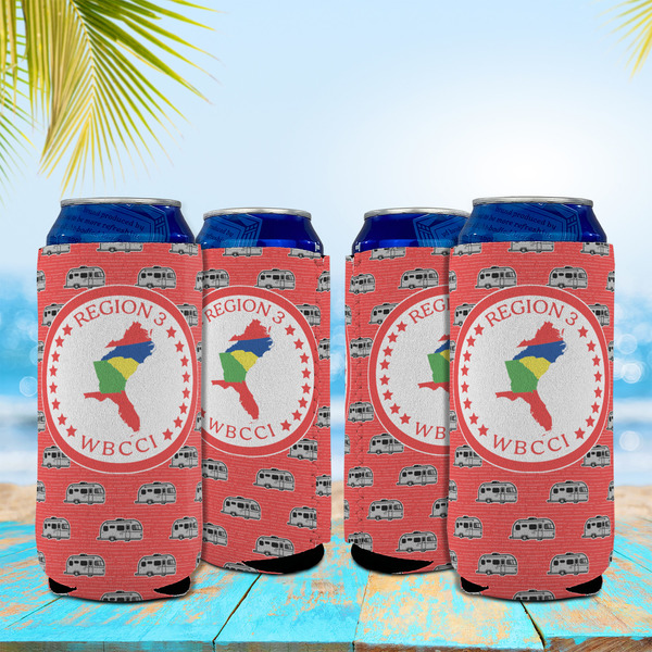 Region 3 Logo Can Cooler - 16oz - Set of 4 - In Context